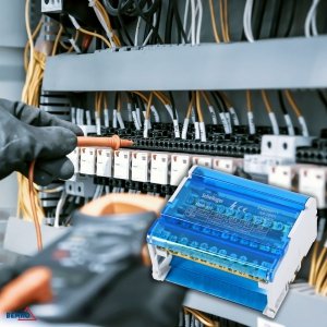 BLOK ROZDZIELCZY 44 ZACISKI 4x11 (7x5,3mm + 2x7,5mm + 2x9mm)