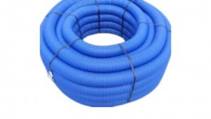 Rura karbowana dwuścienna HDPE 450N niebieska UV z pilotem i złączką fi 50/39 (50mb) 31NT050