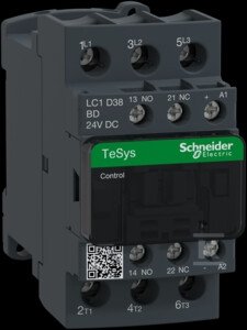 Stycznik mocy TeSys D AC3 38A 3P 1NO 1NC cewka 24VDC zaciski skrzynkowe LC1D38BD