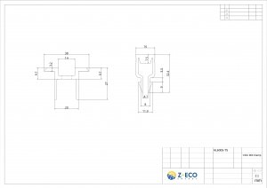 Klema środkowa Dł: 50 mm na KLIK z pinami uziemiającymi srebrna