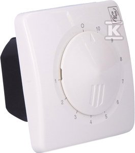 Regulator tyrystorowy REB-1NE, podtynkowy do wentylatorów 1 fazowych (230V) o mocy powyżej 20W a poniżej 230W, wymiary 80x80x57