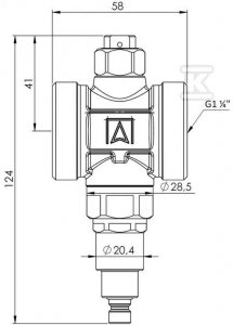 Zawór antyzamrożeniowy AAV 300, G1 1/4 , PN10, Kvs 70 m3/h, temperatura otwarcia 3&deg;C 1730000