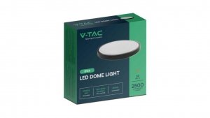 Plafoniera LED 24W 2500lm 4000K IP44 Okrągła fi295 Mleczny Czarna Ramka 76371