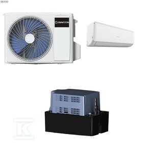 Klimatyzator 3,5 kW ścienny split komplet BAC MANTA (z WI-FI) oraz pompka do skroplin DLY323