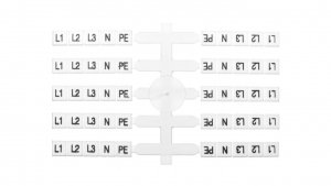 Oznacznik elastyczny do złączek szynowych EO3 /L1, L2, L3, N, PE/ 40x5szt. (200szt.) 003901816