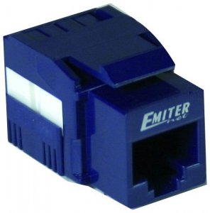 Gniazdo UTP RJ45 kat.6 keystone niebieskie