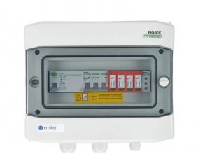 EM-803_AC Rozdzielnica przył. AC hermetyczna IP65 EMITER z ogranicznikiem przepięć AC Dehn typ 2, 16A 3-F, RCD typ A 40A/300mA, syg. faz