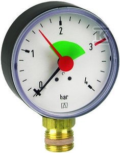 MANOMETR HZ63 PIONOWY 3/8  0-4BAR