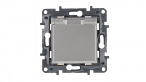 Niloe Step Gniazdo zasilające 2P+Z IP44, zaciski automatyczne, z przesłoną stalowy 863436