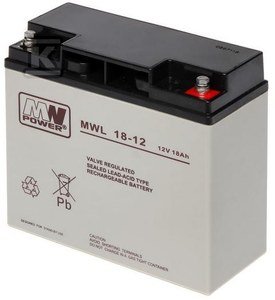 MW Power Akumulator AGM AGM 12V/18Ah 10-12 lat
