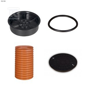 Studnia Diamir DN/ID 315 KORUGOWANA_ZESTAW: pokrywa dno 315 + trzon H=2m+ pokrywa PP 315 kl.A15 DLU390
