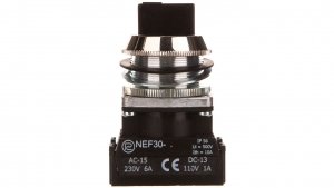 Przełącznik 3 położeniowy pokrętło 30mm czarny 2Z bez samopowrotu W0-NEF30-TPC 2X S