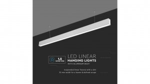 Oprawa Liniowa LED 40W 3270lm 4000K Dioda SAMSUNG 5 Lat Gwarancji IP20 Srebrna 21375