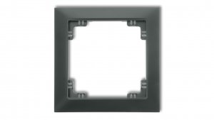 DECO Ramka uniwersalna pojedyncza z tworzywa DECO Soft grafitowy mat 28DRSO-1
