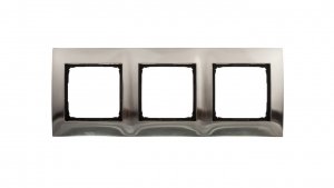 Simon 54 Premium Ramka potrójna metalowa inox DR3/61