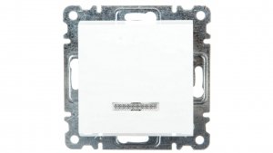 LUMINA2 Łącznik zwierny z podświetleniem 10AX 230V biały WL0410