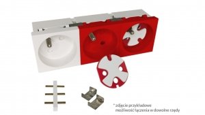 Łącznik do modularnych gniazd elektrycznych PZ016 i PZ017 (45x45) ALANTEC PZ018