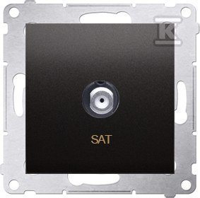 Gniazdo SAT pojedyncze, antracyt Simon54 + Ramka 1-krotna uniwersalna IP20 / IP44, antracyt Simon54 DMR887