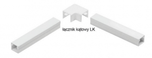 Osprzęt do listew elektroinstalacyjnych, łącznik kątowy BIAŁY LK 25x18 (1szt.)
