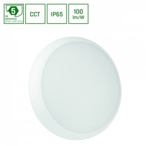 NYMPHEA CITY PRO 18W CCT 230V 120st IP65 IK10 FI330x79mm BIAŁY okrągła  5 lat gw.