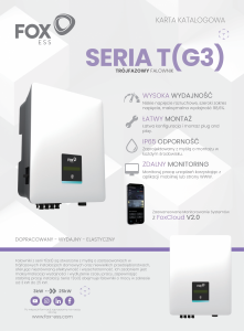 Falownik sieciowy 3-fazowy FoxESS T17 - G3 17 kW