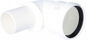Kolano do systemów kominowych PP redukcyjne 87&deg; DN60/80mm z uszczelką [EPDM] ONNLINE OL1006080