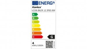 Taśma LED 12V LCOB 8W/M 12 IP65-NW 720lm/m 4000K barwa neutralna 33367