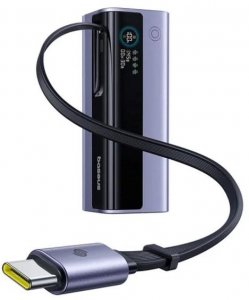 Powerbank Baseus EnerGeek GR11 20000 mAh 145 W USB-A 2x USB-C szary ze zwijanym kablem USB-C