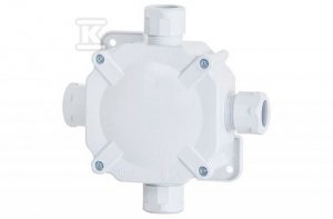Puszka hermetyczna F11 z zaciskiem - szara IP67