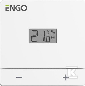 Regulator temperatury przewodowy, ENGO EASY-230W, dobowy, natynkowy, biały, 230V