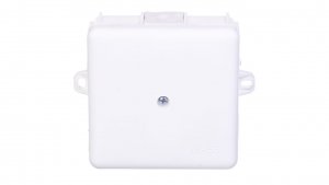 Puszka hermetyczna n/t 86x86x39mm z zaciskiem 5x2,5mm z uszami montaż. IP55 biała 0226-11