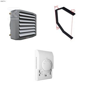 Nagrzewnica wodna LEO L2 w zestawie z konsolą montażową LEO L i regulatorem TS DMT711