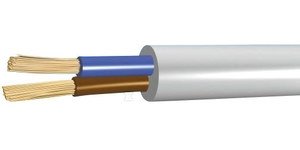 Przewód mieszkaniowy H03VV-F (OMY) 2x0,75 biały G-111576