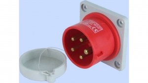 Wtyczka tablicowa prosta 16A 3P N Z 400V czerwona IP44 WTP 16 5 922030