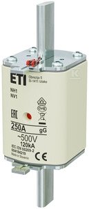 WKŁADKA NH1 GG 250A/500V
