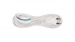 Przewód przyłączeniowy H03VVH2-F 2x0,75 5m biały S15275