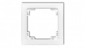DECO Ramka uniwersalna pojedyncza z tworzywa DECO Soft, biały mat 25DRSO-1