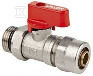 ZAWÓR MINI PLUS G1/2 X16 PEX/AL, CZERW. 
