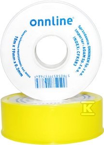 TAŚMA TEFLON PROF 15MX19MMX0,2MM GAZ/WO
