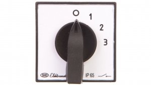 Łącznik krzywkowy 0-1-2-3 3P 12A IP65 z płytką Łuk E12-62 921262