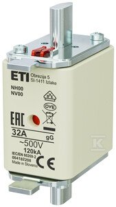 NH00 GG 32A/500V WKŁ.ZWŁ. KOMBI