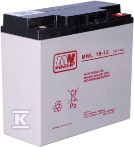 MW Power Akumulator AGM AGM 12V/18Ah 10-12 lat