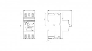 Wyłącznik silnikowy 3P 0,18kW 0,45-0,63A wielkość S00 zaciski spręzynowe 3RV2011-0GA20