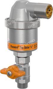 Odpowietrznik solarny FLEXVENT Top Solar 3/8 cala, z kulowym zaworem odcinającym