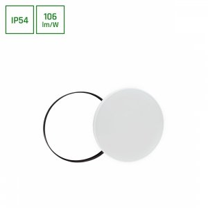 NYMPHEA BLACK & WHITE RINGS 32W WW 230V 115st IP54 FI380x55 BIAŁY/CZARNY OKRĄGŁA CZUJNIK