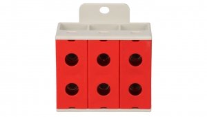 Złączka szynowa 3-torowa 35mm2 czerwona ZGX-3x35 czerwona ENE-00181