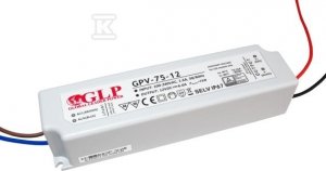  GLP zasilacz LED 12V 6A 75W
