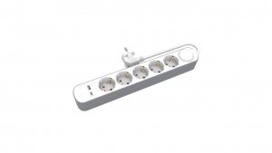 Przedłużacz stały 5x schuko włącznik oraz 1xUSB A 1xUSB C 1,5m PS-570SWS+USBA+USBC/1,5 E W-30009