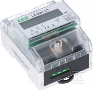 Licznik energii elektrycznej LE-02d CT - trójfazowy z programowalną przekładnią, wyświetlacz LCD, kl.1 LE-02D-CT