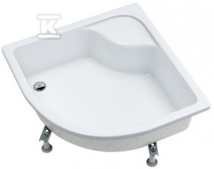 Brodzik akrylowy Doris Standard Plus 80x80x28 cm R55 półokrągły